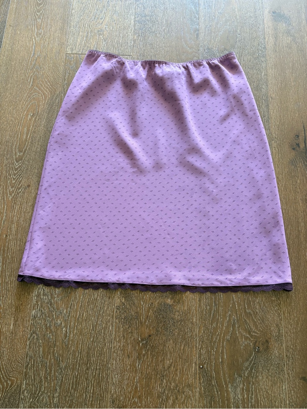 [XL Fit] Hillard & Hanson Rose Mauve Slip Skirt - L (Fits XL)